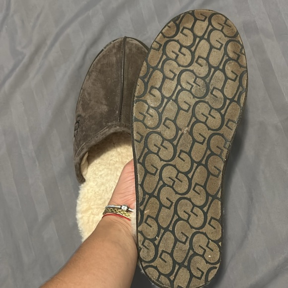 Scuff Slippers w/Fur, Tan Brown Men's Size US 13 - Picture 3 of 5